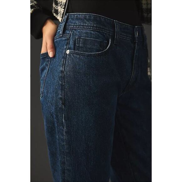 Pilcro Mid Rise Slim Boyfriend Jeans Size 32 Dark Blue Crop Casual Anthropologie - Picture 7 of 14
